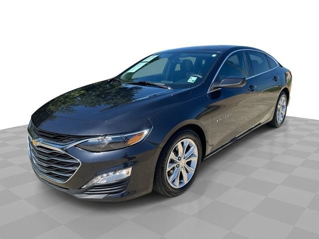 2022 Chevrolet Malibu LT in Dark Ash Metallic — front three-quarter view