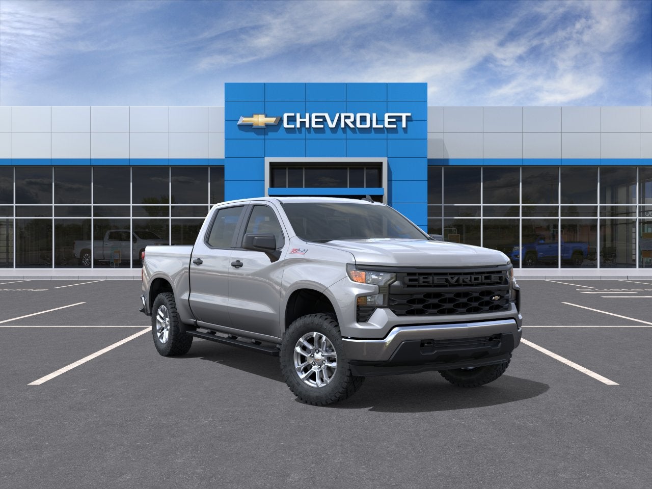 2026 Chevrolet Silverado 1500 WT in Sterling Gray Metallic — front three-quarter view