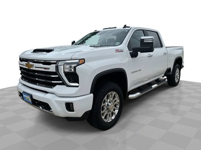 2025 Chevrolet Silverado 2500 HD LT in Summit White — front three-quarter view