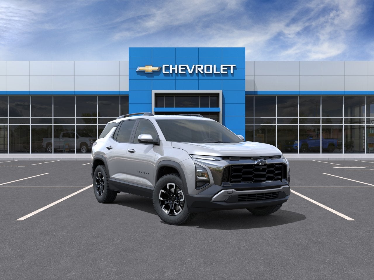 2027 Chevrolet Equinox ACTIV in Sterling Gray Metallic — front three-quarter view