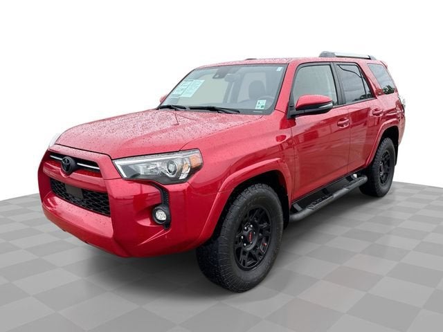 2021 Toyota 4Runner SR5 Premium in Red — front three-quarter view